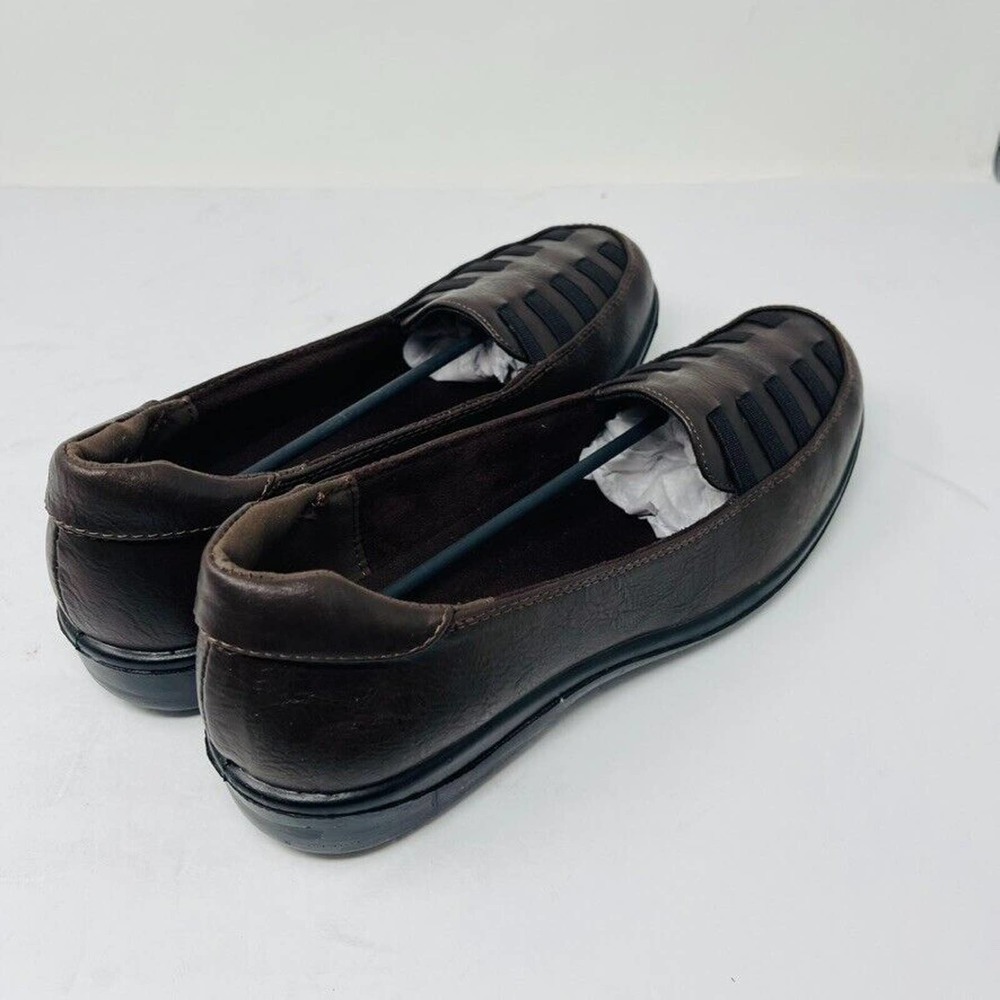 New Easy Street Genesis Womans Sz 9M Slip On Heel Round Toe Shoes Brown NIB - Picture 9 of 10